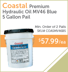 PaulB Wholesale - COASMV46B5 - Coastal Premium Hydraulic Oil MV46 Blue 5 Gallon Pail - Min Order of 2 Pails - $57.99/ea