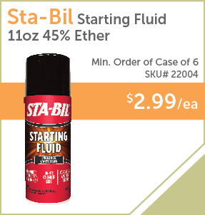 PaulB Wholesale - 22004 - Sta-Bil Starting Fluid 11oz 45% Ether - Min Order of Case of 6 - $2.99/ea