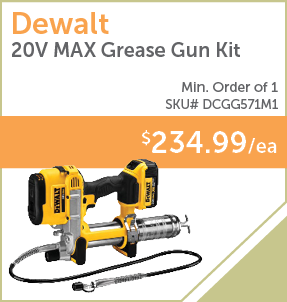 PaulB Wholesale - DCGG571M1 - DeWalt 20V MAX Grease Gun Kit - Min Order of 1 - $234.99/ea